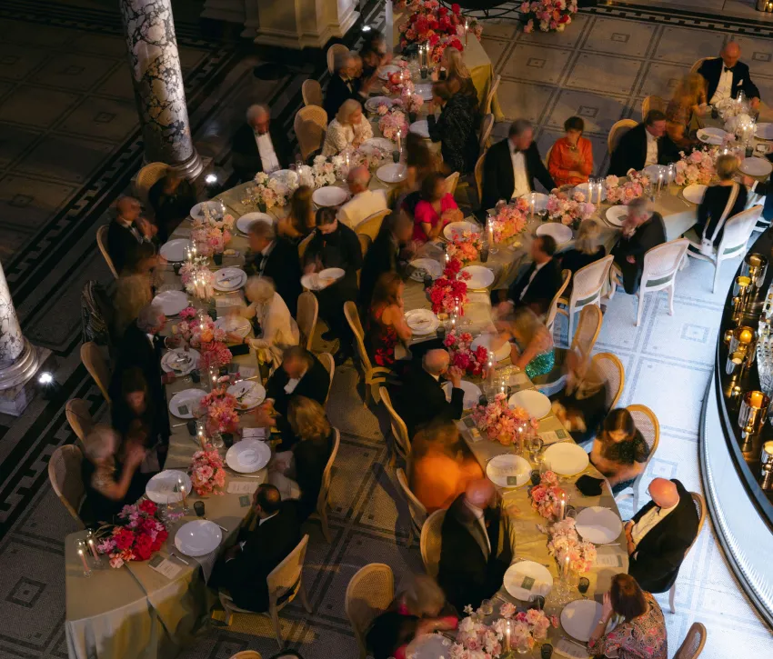Guests seated at V&A Wedding