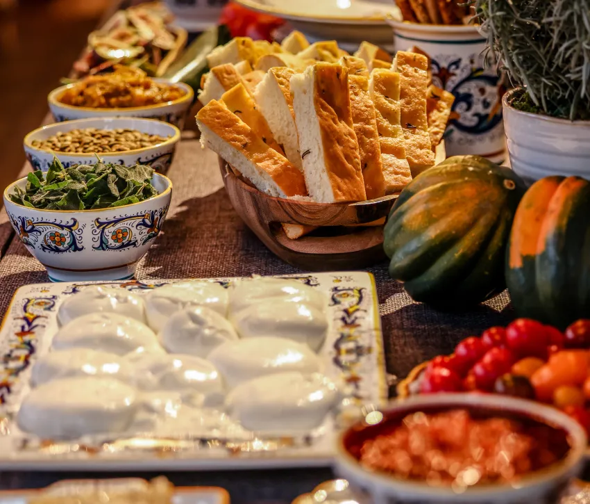 Italian food stall at chelsea square