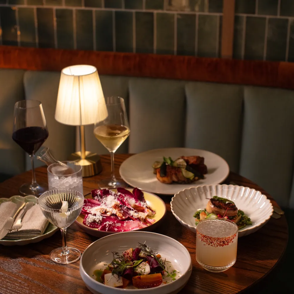 Food and drinks at the table Leo US Philadelphia