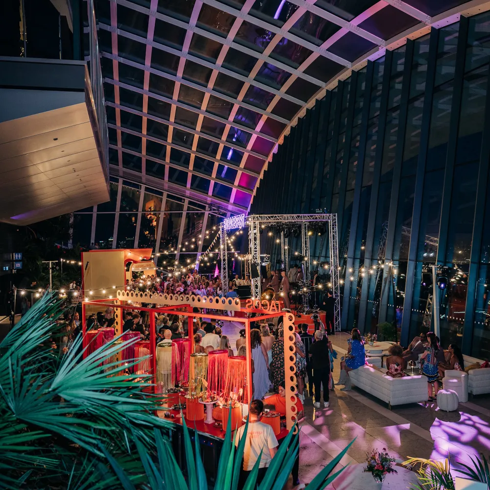 Decoration Venue Engage Fest 25 Sky Garden Welcome Party