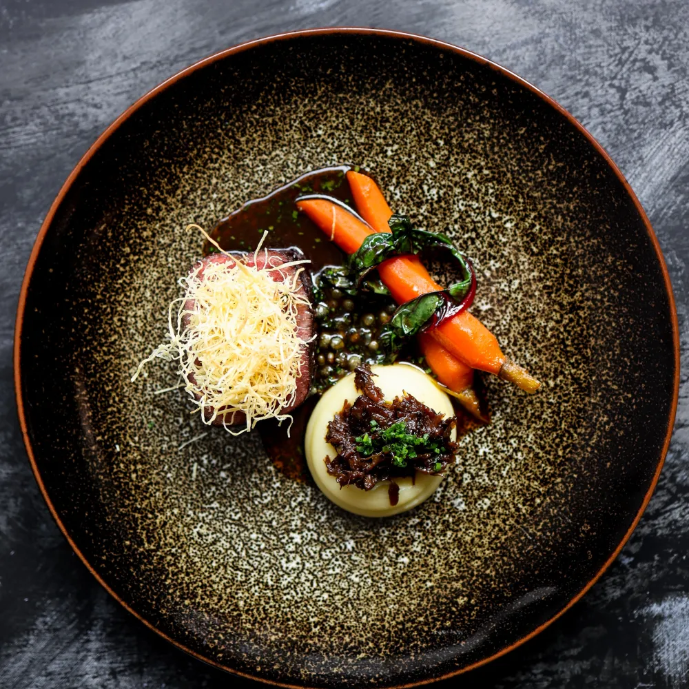 Autumn winter menu rhubarb catering