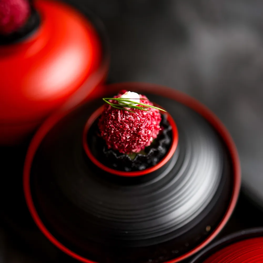 Autumn winter menu rhubarb catering
