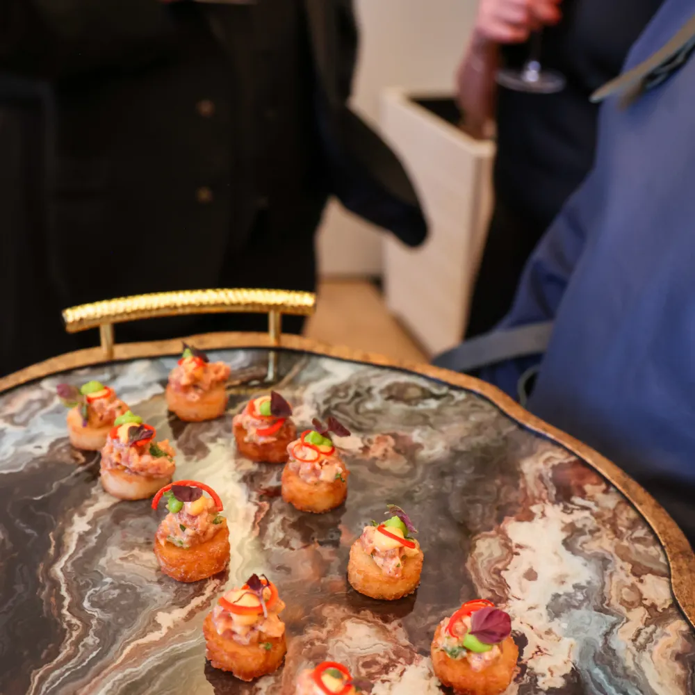 Canapés on a tray 