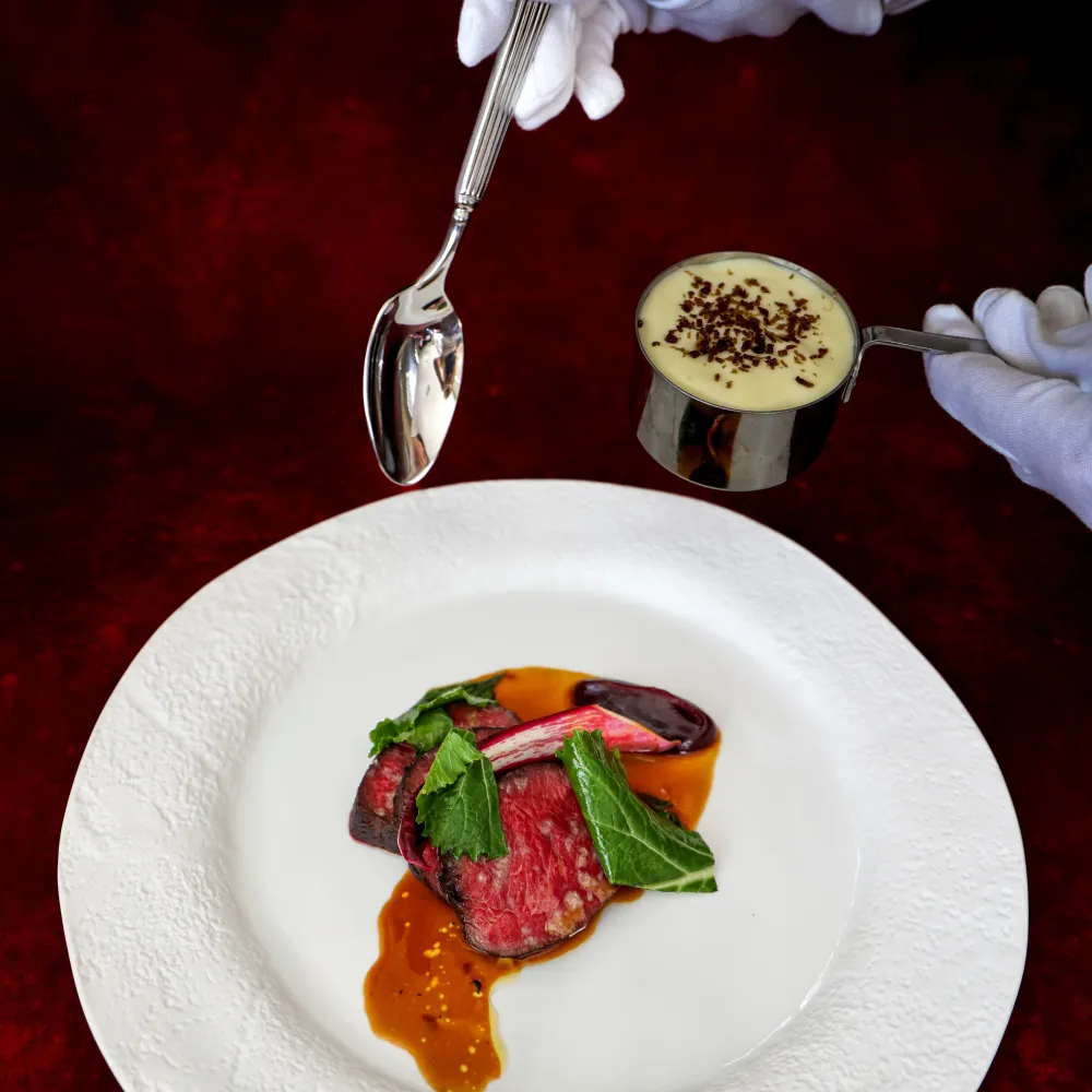 Autumn winter menu rhubarb catering