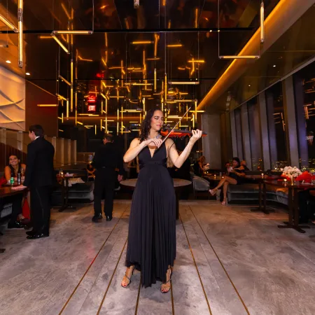 Musical performance at charity event