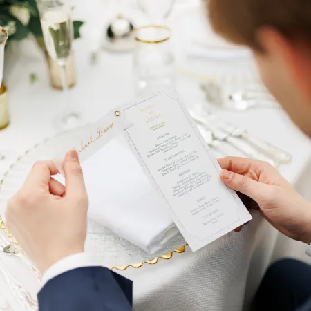 Wedding menu