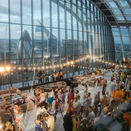Decoration Venue Engage Fest 25 Sky Garden Welcome Party