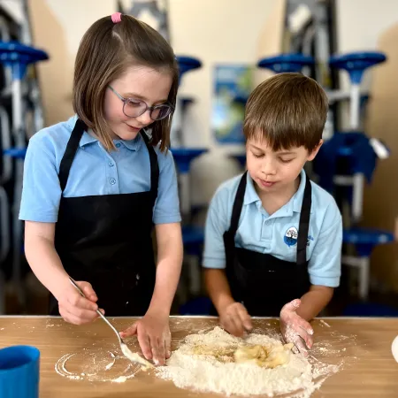 Children cooking