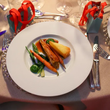 Main dish on the table at Natural History Museum