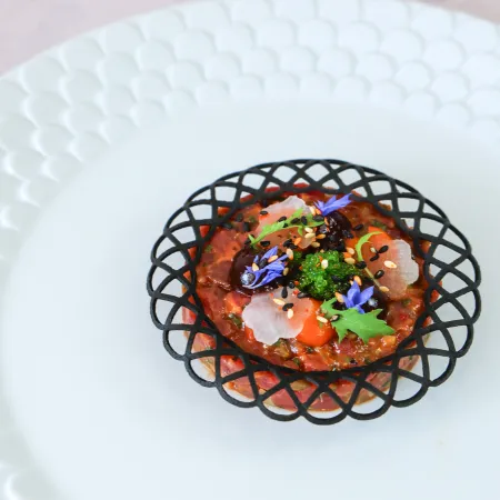  Herefordshire beef tartare on a plate