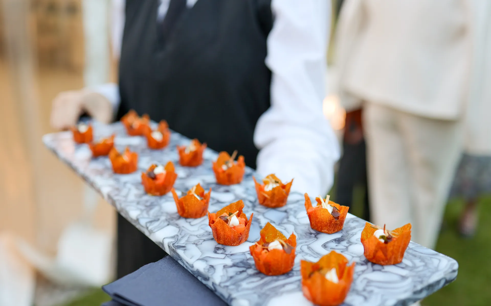 Chelsea Physic Garden Canapés Tray Charity Event Company - Rhubarb Events