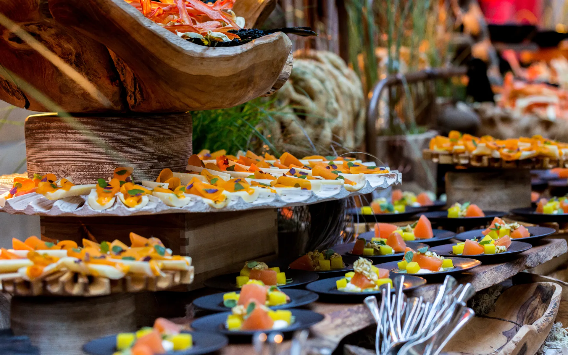 Stall Station NHM Whale Image Office Catering London - Rhubarb Events