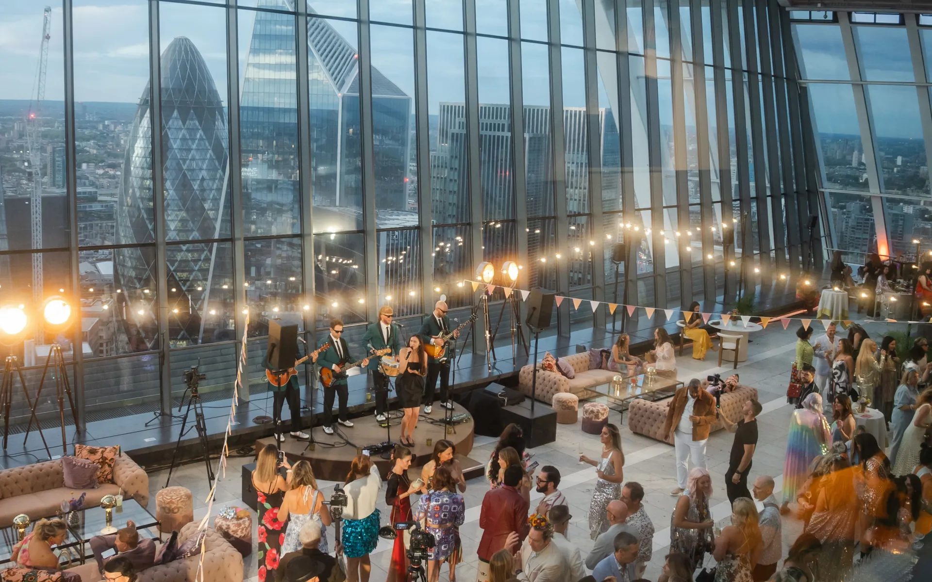 Decoration Venue Engage Fest 25 Sky Garden Welcome Party