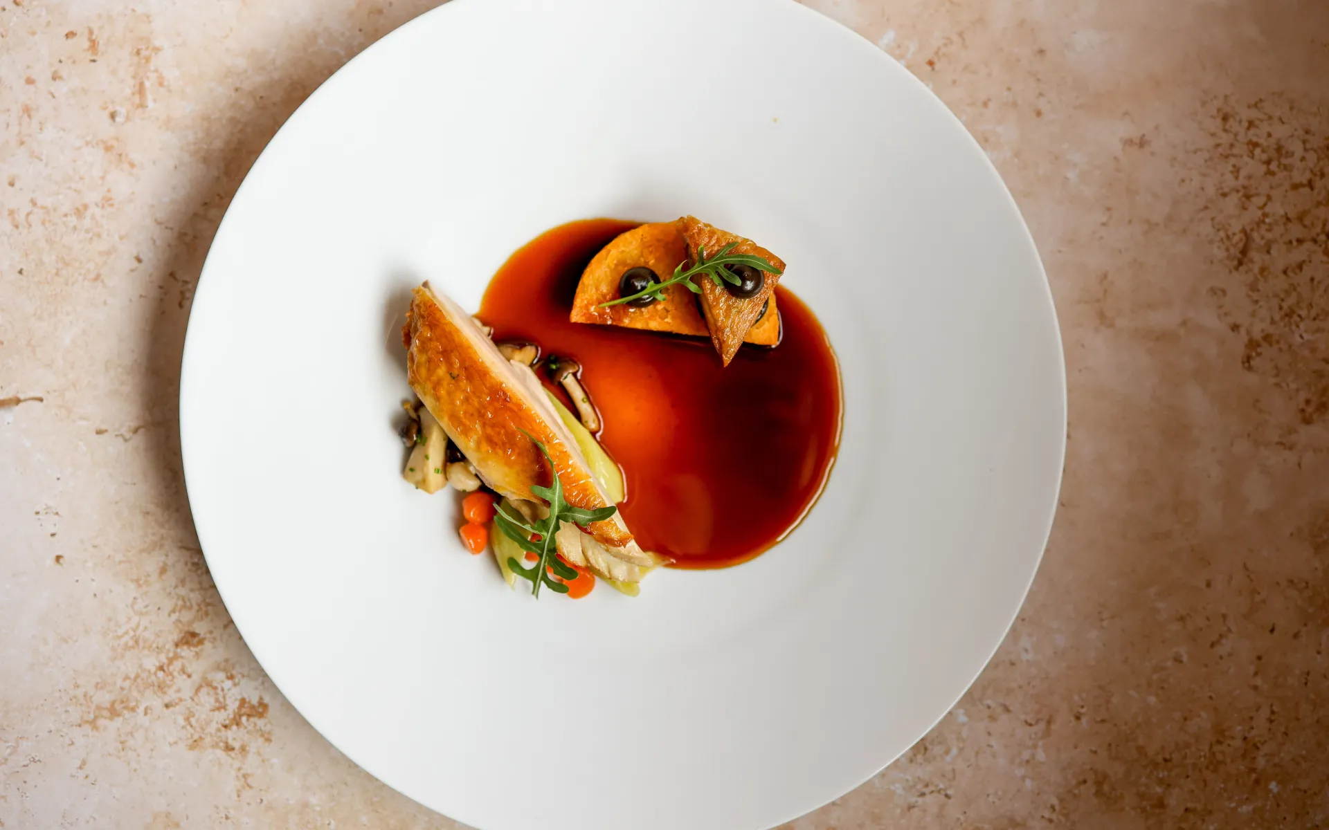 Autumn winter menu rhubarb catering