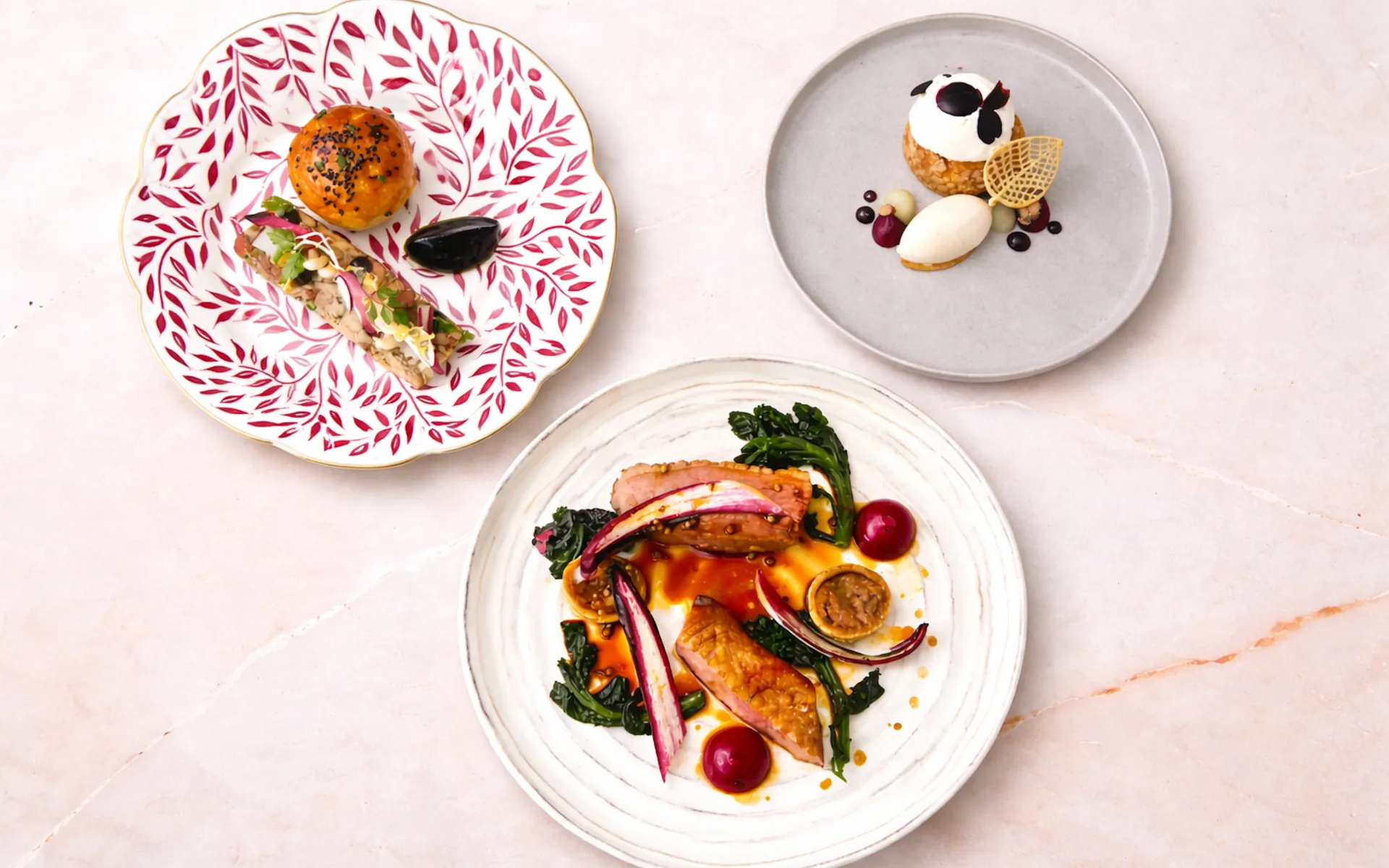 Autumn winter menu rhubarb catering