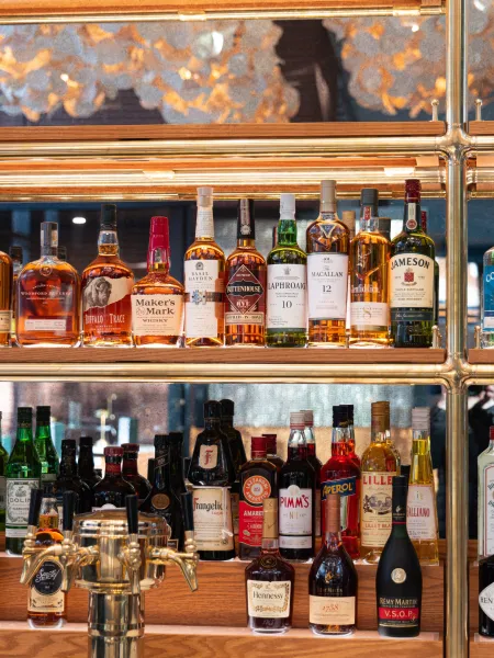 bar bottles at curtain call ensemble arts centre kimmel center