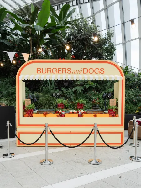 Burgers and Dog Station Food Stall Engage 25 Sky Garden Welcome Party