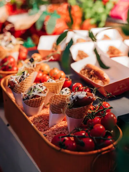 Burgers and Dog Station Food Stall Engage 25 Sky Garden Welcome Party