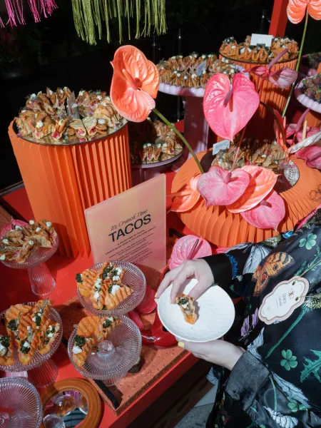 Set Up Taco Stall Station Engage Fest 25 Sky Garden Welcome Party