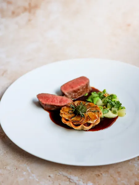 Autumn winter menu rhubarb catering