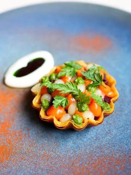 Autumn winter menu rhubarb catering