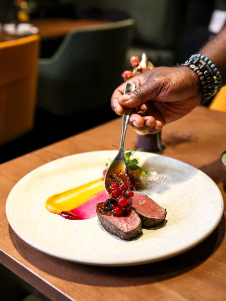Venison dish served at Fenchurch