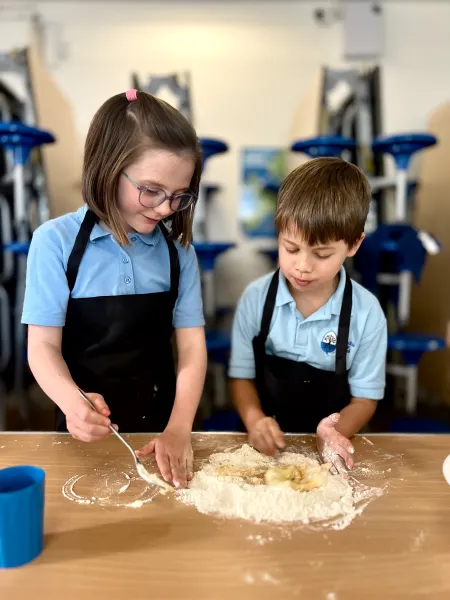 Children cooking