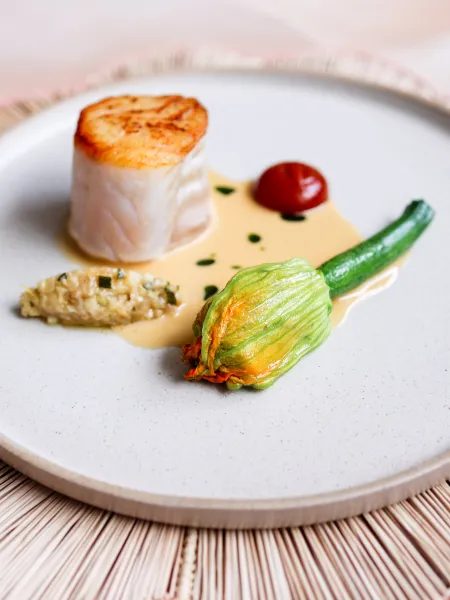 plate of food with place mat for events company