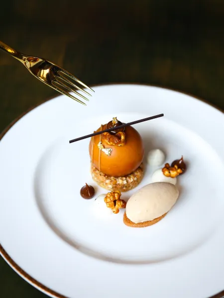 Autumn winter menu rhubarb catering