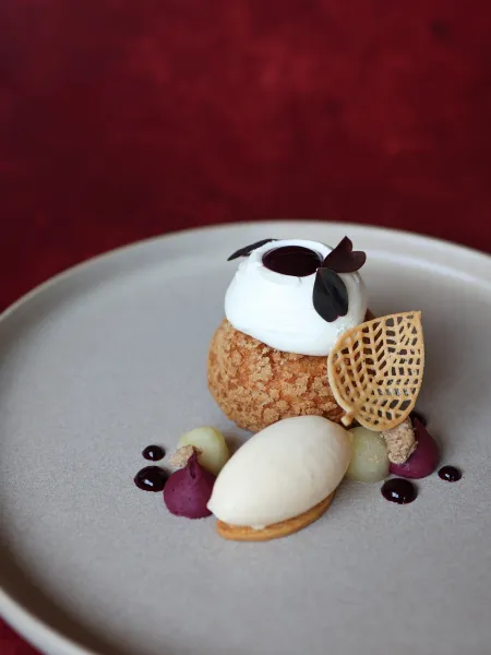 Autumn winter menu rhubarb catering