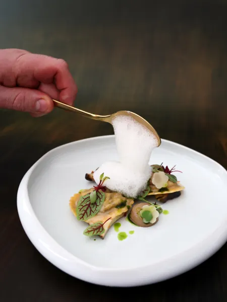 Autumn winter menu rhubarb catering