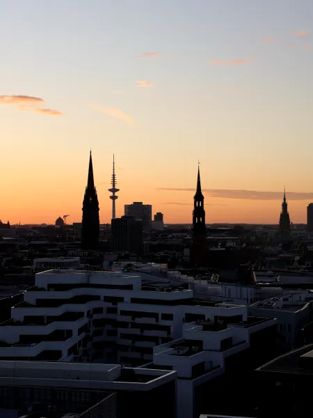 Sunset view from the Air Bar 13 rooftop