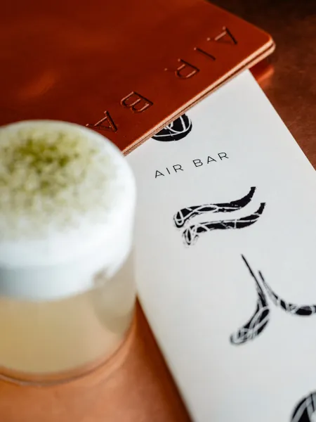 Signature cocktail with the menu