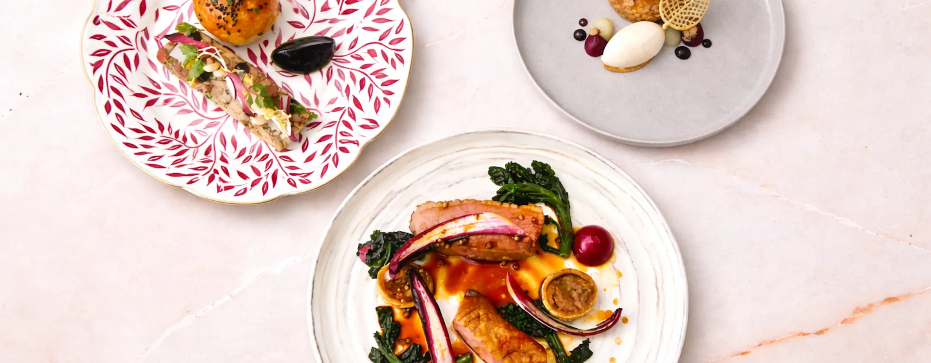 Autumn winter menu rhubarb catering
