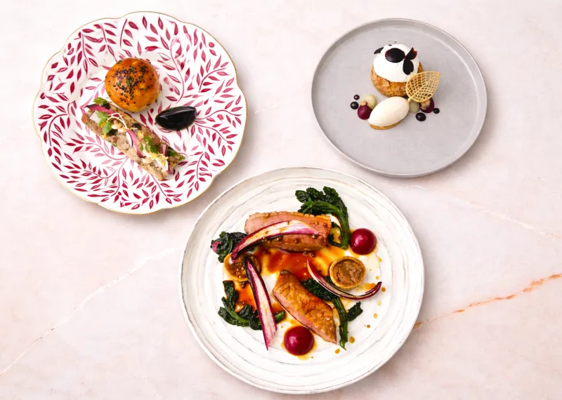 Autumn winter menu rhubarb catering