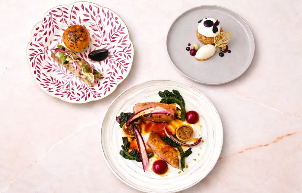Autumn winter menu rhubarb catering
