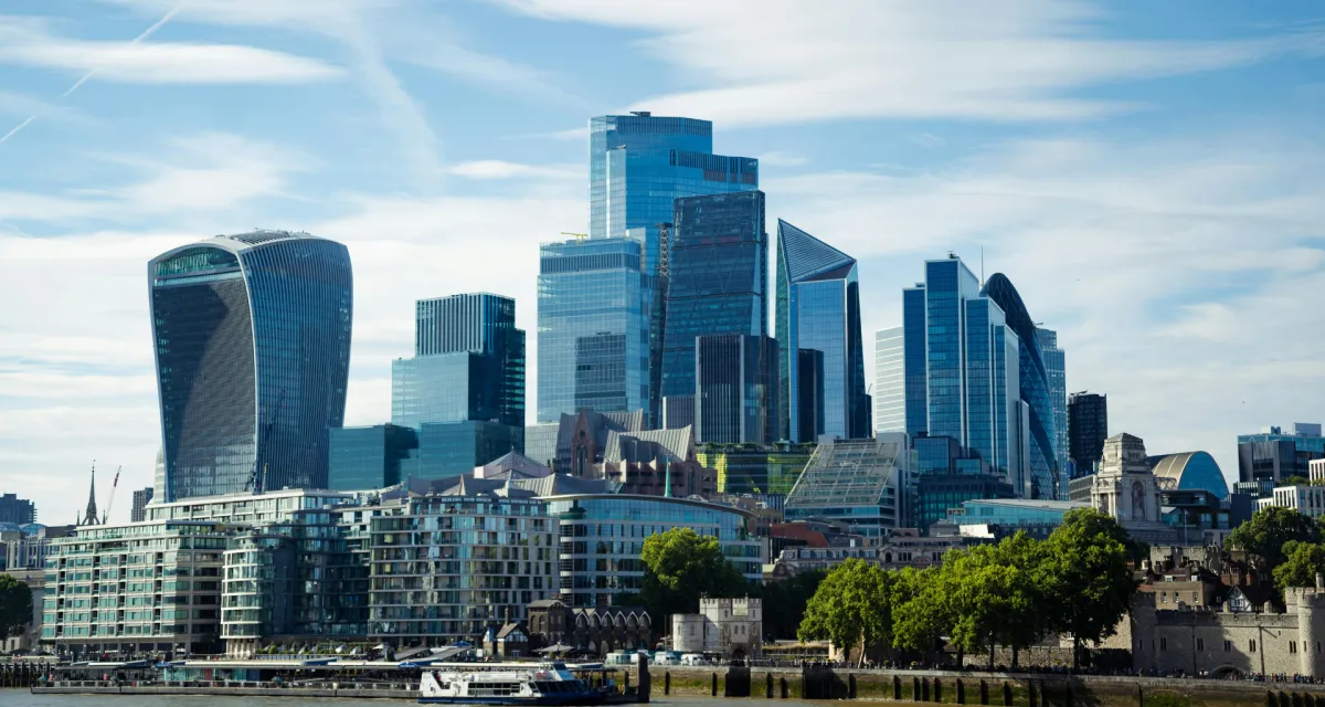 sky line view of the city of London